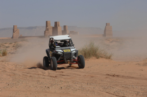 Merzouga Rally 2014 Johnny Aubert on top of the second stage