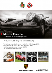 A CHERASCO UNA MOSTRA DEDICATA ALLE PORSCHE A PARTIRE DAL 21 DI FEBBRAIO