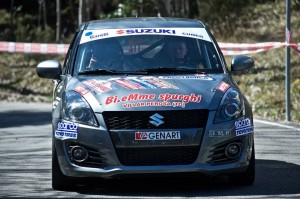 Claudio Vallino quarto in prova speciale, primo in classifica Nel Suzuki Rallye Trophy al 62° Rallye Sanremo foto Elio Magnano