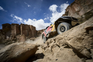 Carlos Sainz (ESP) of Team Peugeot-Total races during stage 04 of Rally Dakar 2016 around Jujuy, Argentina on January 6, 2016 // Marcelo Maragni/Red Bull Content Pool // P-20160106-00142 // Usage for editorial use only // Please go to www.redbullcontentpool.com for further information. //